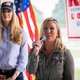 QAnon nutjob Marjorie Taylor Green (right) endorses US Senate candidate Kelly Loeffler (left).
